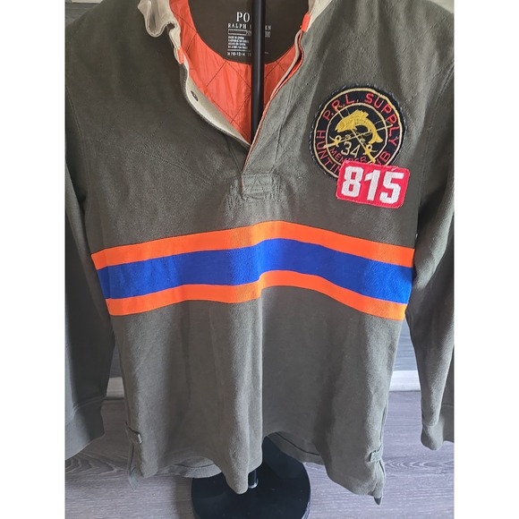 Polo Ralph Lauren Performance Rugby Long Sleeve Shirt Boys Youth Sz M 10-12 - Picture 7 of 16